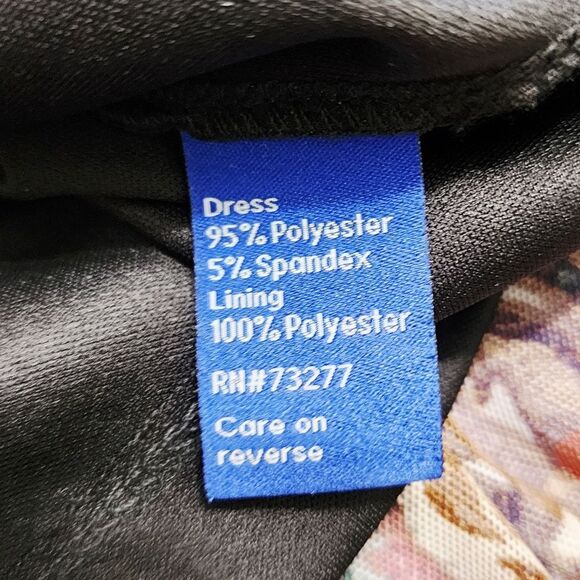 Apt. 9 Mini Dress S Black Floral Mesh Overlay - Picture 5 of 5